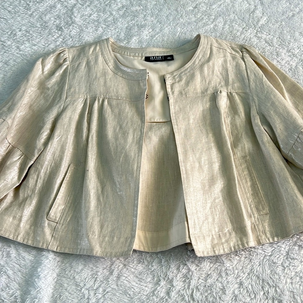 A.N.A Cream Petite Jacket with Chic Details
